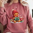 Cozy Gingerbread Christmas Reading Book Xmas Snowflakes Fall Comfort Colors Sweatshirt Orchid Cozy Gingerbread Christmas Reading Book Xmas Snowflakes Fall Comfort Colors Sweatshirt Orchid