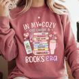 In My Cozy Iced Coffee And Books Era Comfort Colors Sweatshirt Orchid In My Cozy Iced Coffee And Books Era Comfort Colors Sweatshirt Orchid