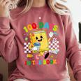 Cute 100 Days In The Books Groovy Boy Girl Teacher Comfort Colors Sweatshirt Orchid