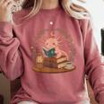Cute Axolotl Reading Books Cozy Bookworm Comfort Colors Sweatshirt Orchid Cute Axolotl Reading Books Cozy Bookworm Comfort Colors Sweatshirt Orchid