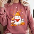Cute Beanie Ghost Bookworm Cozy Book Reading Halloween Comfort Colors Sweatshirt Orchid Cute Beanie Ghost Bookworm Cozy Book Reading Halloween Comfort Colors Sweatshirt Orchid