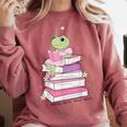 Cute Book Lover Frog Pretty Girls Read Books Kawaii Reading Comfort Colors Sweatshirt Orchid Cute Book Lover Frog Pretty Girls Read Books Kawaii Reading Comfort Colors Sweatshirt Orchid