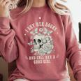 Cute I Buy Her Books And Call Her A Good Girl Book Lover Comfort Colors Sweatshirt Orchid