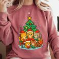 Cute Cats Reading Books Christmas Tree Comfort Colors Sweatshirt Orchid Cute Cats Reading Books Christmas Tree Comfort Colors Sweatshirt Orchid