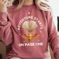Cute Dragon Book Hot Air Balloon Adventure Fantasy Reading Comfort Colors Sweatshirt Orchid Cute Dragon Book Hot Air Balloon Adventure Fantasy Reading Comfort Colors Sweatshirt Orchid