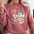 Cute Ghost Book Halloween Spooky Boo School Art Teacher Comfort Colors Sweatshirt Orchid Cute Ghost Book Halloween Spooky Boo School Art Teacher Comfort Colors Sweatshirt Orchid