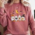 Cute Ghost Drinking Coffee Halloween Fall Ghost Book Reading Comfort Colors Sweatshirt Orchid Cute Ghost Drinking Coffee Halloween Fall Ghost Book Reading Comfort Colors Sweatshirt Orchid