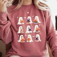 Cute Ghost Reading Book Lovers Halloween Ghost Comfort Colors Sweatshirt Orchid