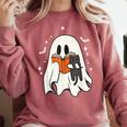 Cute Ghost Reading Book Spooky Season Halloween Costume Kids Comfort Colors Sweatshirt Orchid Cute Ghost Reading Book Spooky Season Halloween Costume Kids Comfort Colors Sweatshirt Orchid