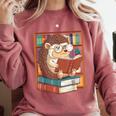 Cute Hedgehog Book Nerd Comfort Colors Sweatshirt Orchid Cute Hedgehog Book Nerd Comfort Colors Sweatshirt Orchid