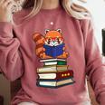 Cute Kawaii Kids Reading Books Glasses Red Panda Lover Comfort Colors Sweatshirt Orchid Cute Kawaii Kids Reading Books Glasses Red Panda Lover Comfort Colors Sweatshirt Orchid