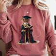 Cute Mouse Reading Book Graduation Comfort Colors Sweatshirt Orchid