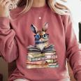Cute Reading Bunny With Glasses Books Bookworm Reader Book Premium Tri-Blend Comfort Colors Sweatshirt Orchid Cute Reading Bunny With Glasses Books Bookworm Reader Book Premium Tri-Blend Comfort Colors Sweatshirt Orchid