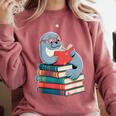 Cute Reading Seal On Books Book Lover Comfort Colors Sweatshirt Orchid Cute Reading Seal On Books Book Lover Comfort Colors Sweatshirt Orchid