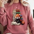 Cute Red Panda Reading Book Animal Bookworm Comfort Colors Sweatshirt Orchid Cute Red Panda Reading Book Animal Bookworm Comfort Colors Sweatshirt Orchid
