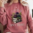 Dark Romance Book Lover Spicy Books Bookish Merch Morally Comfort Colors Sweatshirt Orchid