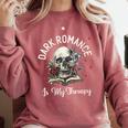 Dark Romance Is My Therapy Book Lover Merch Trigger Warning Comfort Colors Sweatshirt Orchid Dark Romance Is My Therapy Book Lover Merch Trigger Warning Comfort Colors Sweatshirt Orchid