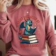 Dark Romance Romantasy Easily Distracted By Dragons & Books Comfort Colors Sweatshirt Orchid
