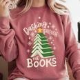 Dashing Through The Books Christmas Book Lovers Men Women Comfort Colors Sweatshirt Orchid Dashing Through The Books Christmas Book Lovers Men Women Comfort Colors Sweatshirt Orchid