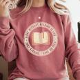 A Day Without Reading Is Like Just Kidding Book Lover Comfort Colors Sweatshirt Orchid
