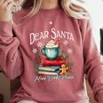 Dear Santa More Book Please Christmas Book Librarian Comfort Colors Sweatshirt Orchid Dear Santa More Book Please Christmas Book Librarian Comfort Colors Sweatshirt Orchid