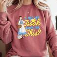 Disney Princess Belle I Put My Book Down For This Comfort Colors Sweatshirt Orchid