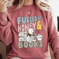 Disney Winnie The Pooh Fueled By Honey & Books Sketch Comfort Colors Sweatshirt Orchid