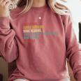 Dog Loving Coffee Drinking Book Reading Social Justice Comfort Colors Sweatshirt Orchid