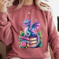 Dragon Book Fantasy Reading Comfort Colors Sweatshirt Orchid Dragon Book Fantasy Reading Comfort Colors Sweatshirt Orchid