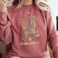 Dragon Fantasy Book Lover Book Nerd Comfort Colors Sweatshirt Orchid Dragon Fantasy Book Lover Book Nerd Comfort Colors Sweatshirt Orchid