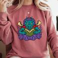 Dragon Read Reading Librarian Book Across America Kids Comfort Colors Sweatshirt Orchid