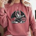 Dragon Reading Book Bookworm Books Dragon Learning Comfort Colors Sweatshirt Orchid