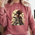 Dragon Reading a Book Dragons And Books Lover Bookworm Comfort Colors Sweatshirt Orchid Dragon Reading a Book Dragons And Books Lover Bookworm Comfort Colors Sweatshirt Orchid