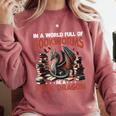 Dragon In A World Full Of Bookworms Be A Book Dragon Comfort Colors Sweatshirt Orchid Dragon In A World Full Of Bookworms Be A Book Dragon Comfort Colors Sweatshirt Orchid