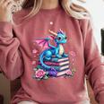 Dragons And Books Dragon Reading Book Lover Girl Bookworm Comfort Colors Sweatshirt Orchid Dragons And Books Dragon Reading Book Lover Girl Bookworm Comfort Colors Sweatshirt Orchid