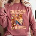 In My Dream World Books Are Free Chocolate Is Healthy Comfort Colors Sweatshirt Orchid In My Dream World Books Are Free Chocolate Is Healthy Comfort Colors Sweatshirt Orchid
