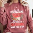 In My Dream World Books Are Free And Reading Make You Comfort Colors Sweatshirt Orchid In My Dream World Books Are Free And Reading Make You Comfort Colors Sweatshirt Orchid