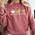 Drink Matcha Read Books Be Happy Book Lover Matcha Tea Lover Comfort Colors Sweatshirt Orchid