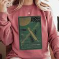 From The Earth To The Moon Book Cover 1874 Premium Comfort Colors Sweatshirt Orchid From The Earth To The Moon Book Cover 1874 Premium Comfort Colors Sweatshirt Orchid