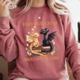 Easily Distracted By Books & Dragons Librarian Book Lover Comfort Colors Sweatshirt Orchid Easily Distracted By Books & Dragons Librarian Book Lover Comfort Colors Sweatshirt Orchid