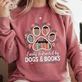 Easily Distracted By Dogs And Books Reading Comfort Colors Sweatshirt Orchid Easily Distracted By Dogs And Books Reading Comfort Colors Sweatshirt Orchid