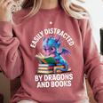 Easily Distracted By Dragons And Books Comfort Colors Sweatshirt Orchid Easily Distracted By Dragons And Books Comfort Colors Sweatshirt Orchid
