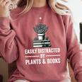 Easily Distracted By Plants & Books Plant Book Lover Comfort Colors Sweatshirt Orchid Easily Distracted By Plants & Books Plant Book Lover Comfort Colors Sweatshirt Orchid