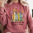 Easily Distracted By Plants And Books Bookworm Gardening Comfort Colors Sweatshirt Orchid