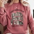 Easily Distracted By Plants Cats & Books Planting Gardening Comfort Colors Sweatshirt Orchid Easily Distracted By Plants Cats & Books Planting Gardening Comfort Colors Sweatshirt Orchid