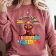 Education Is Freedom Afro Books Comfort Colors Sweatshirt Orchid Education Is Freedom Afro Books Comfort Colors Sweatshirt Orchid