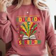 Education Is Freedom Books Lover History Month Comfort Colors Sweatshirt Orchid