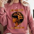 Education Is Freedom Teacher Book Black History Month Comfort Colors Sweatshirt Orchid
