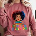 Education Is Freedom History Girl Women Book Lover Comfort Colors Sweatshirt Orchid