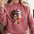 Education Is Freedom History Month Teacher Books Afro Comfort Colors Sweatshirt Orchid Education Is Freedom History Month Teacher Books Afro Comfort Colors Sweatshirt Orchid